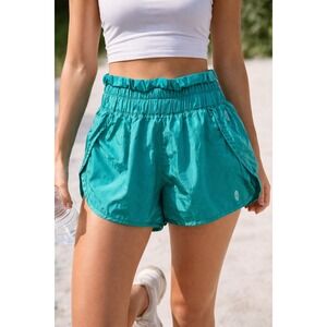 FP Movement Teal High‎ Rise Athletic Running Shorts Summer Vacation Free Sz M